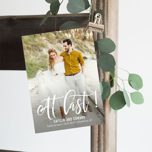 At Last Editable Color Save The Date Card