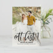 At Last Editable Color Save The Date Card (Standing Front)