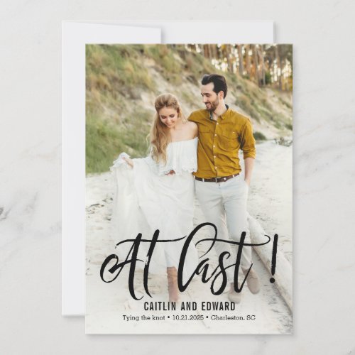 At Last Editable Color Save The Date Card