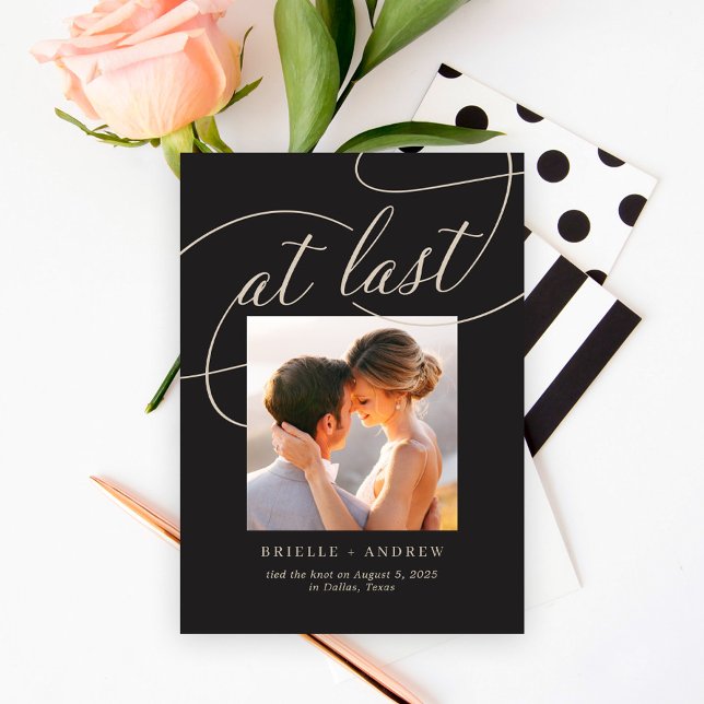 At Last Editable Color Wedding Announcement (Creator Uploaded)