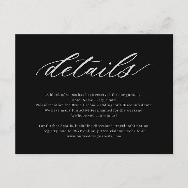 At Last Editable Color Wedding Enclosure Card (Front)
