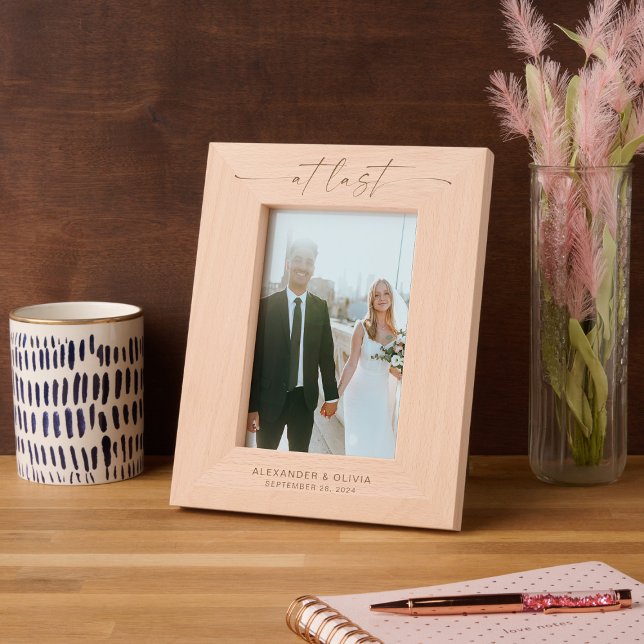 At Last Newlyweds Wedding Photo  Engraved Frames (Creator Uploaded)
