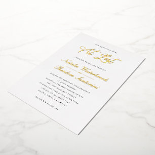 At Last Wedding Foil Invitation