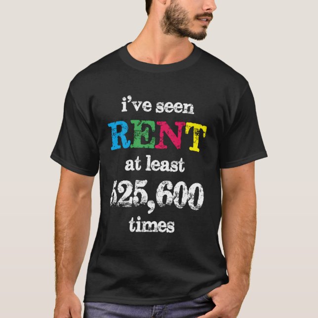 At Least 525600 Times Funny Broadway Musical Sayin T-Shirt (Front)