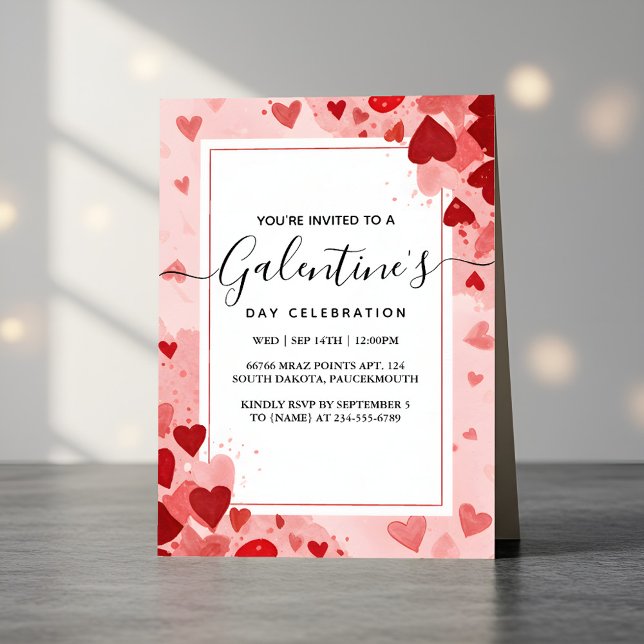 At Love Cute Wife Teen Girl Galentines Day Holiday Invitation (Creator Uploaded)