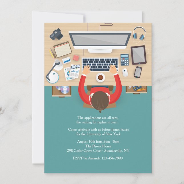 At My Desk Invitation (Front)