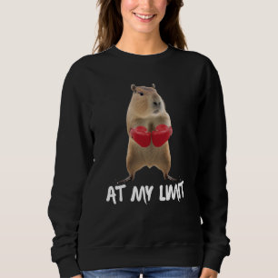 At My Limit Angry Boxing Capybara Boxing Gloves Sweatshirt
