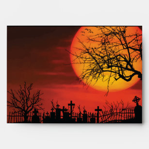 At Night Halloween Envelopes A7 For Greeting Cards
