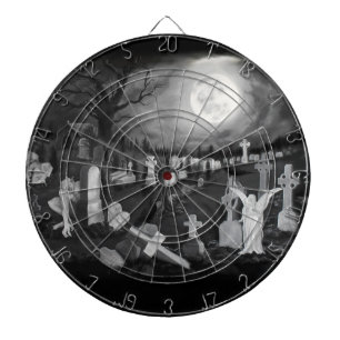 At night on the cemetery - Angel with Devil Dart Board