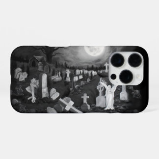 At night on the cemetery - Angel with Devil iPhone 16 Pro Case