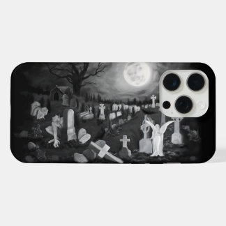 At night on the cemetery - Angel with Devil iPhone 15 Pro Max Case