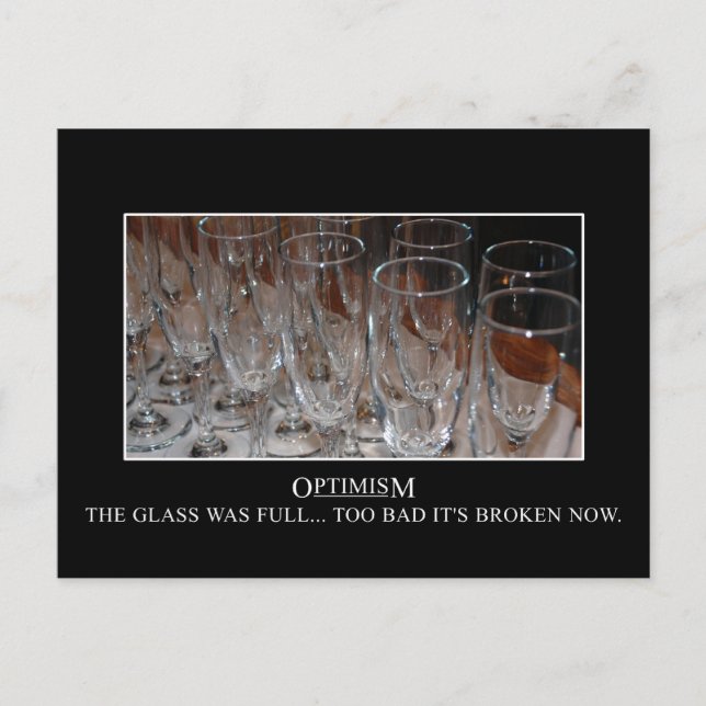 At one time my glass was full postcard (Front)