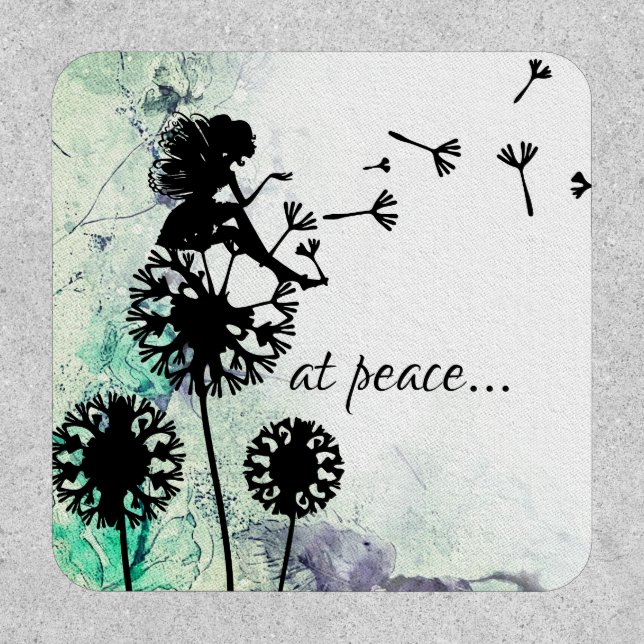 at peace... Fairy and Dandelion Flower Seeds Patch (Front)