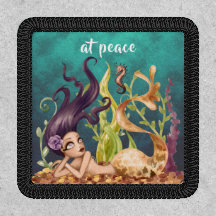 at peace... Mermaid and Seahorse Under the Sea