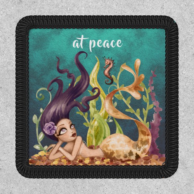 at peace...  Mermaid and Seahorse Under the Sea Patch (Front)