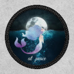 At Peace ~ Mermaid Swimming Under The Full Moon Patch at Zazzle
