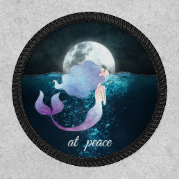 At Peace ~ Mermaid Swimming Under the Full Moon Patch