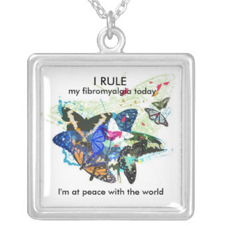 At peace with the world: silver plated necklace