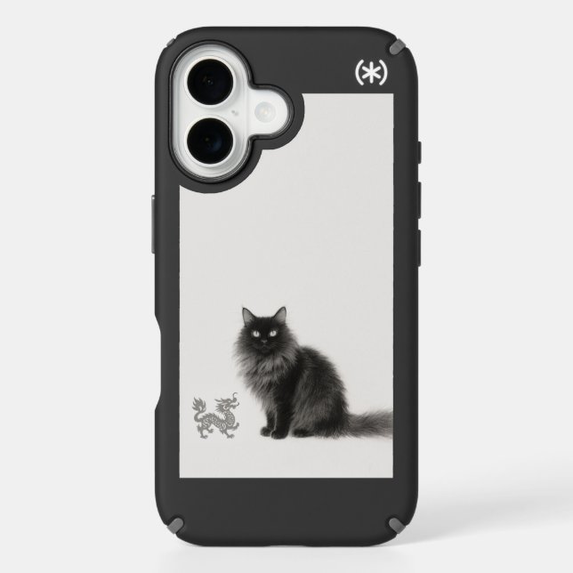at phone case black cat cute phone case minimalist (Front)