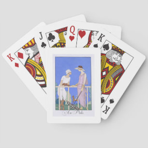 At Polo, 1920-29 (pochoir print) Poker Cards