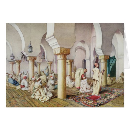 At Prayer in the Mosque, 1884 Cards (Front Horizontal)