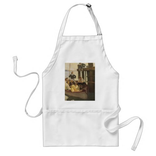 At Queens Ferry by NC Wyeth Vintage Pirates Adult Apron