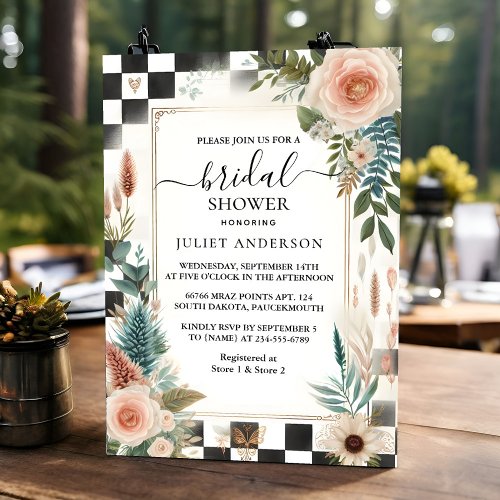 At Retro Studio Creative Illustrated Bridal Shower Invitation