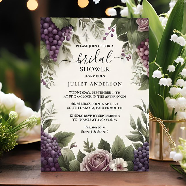 At Rural Farm Wood Seed Ivy Vineyard Bridal Shower Invitation (Creator Uploaded)
