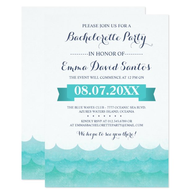 At Sea Bachelorette Party Invitation