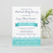 At Sea Nautical Baby Shower Invitation (Standing Front)