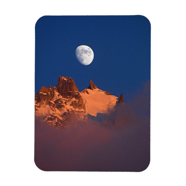 At Sunrise | Aiguille du Plan Chamonix, France Magnet (Vertical)
