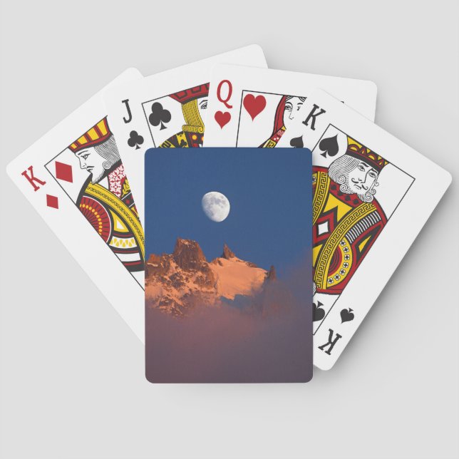 At Sunrise | Aiguille du Plan Chamonix, France Poker Cards (Back)