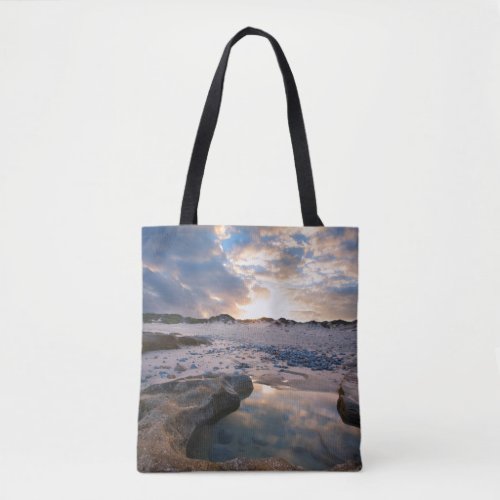 At Sunset In A Puddle Tote Bag