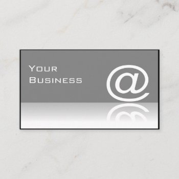 ' @ 'at Symbol Technology Business Card - Grey by ImageAustralia at Zazzle