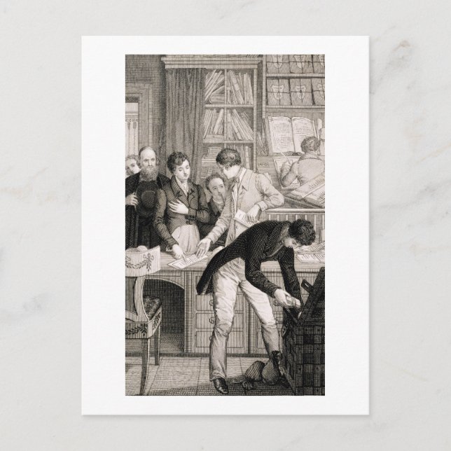 At the Bank, c.1800 (engraving) Postcard (Front)