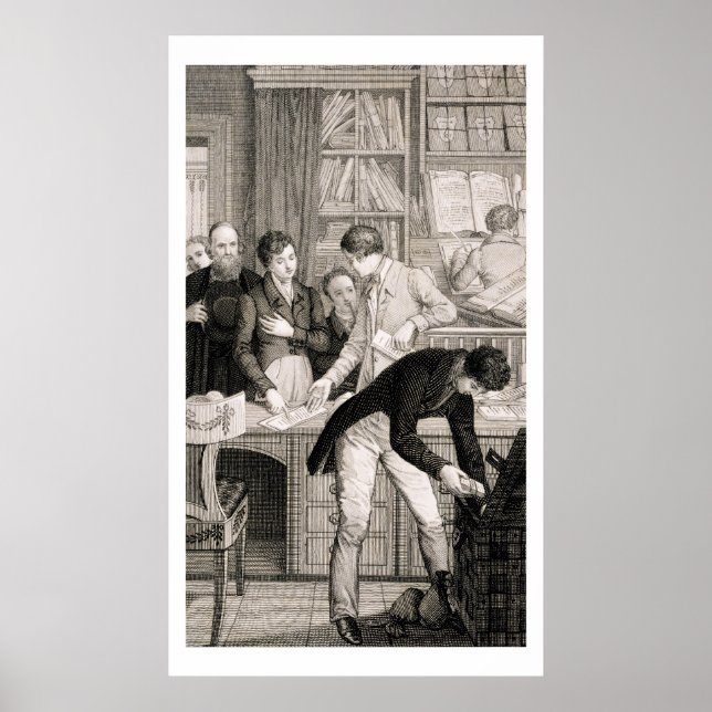 At the Bank, c.1800 (engraving) Poster (Front)