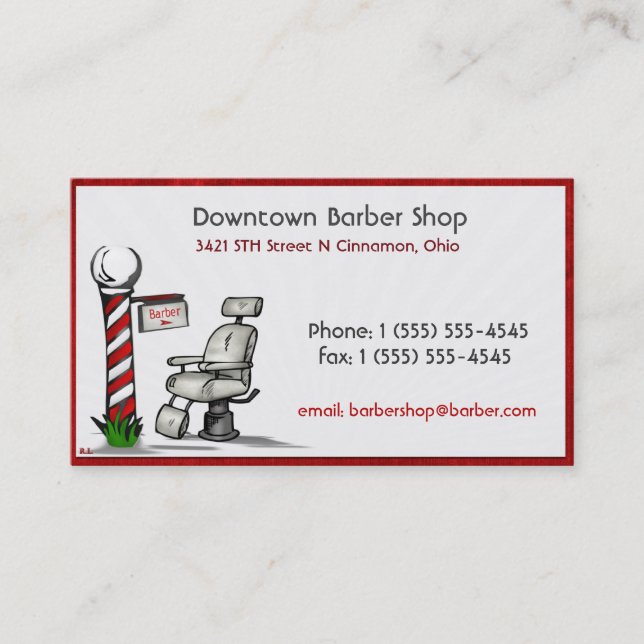 At The Barber Shop Appointment Card (Front)