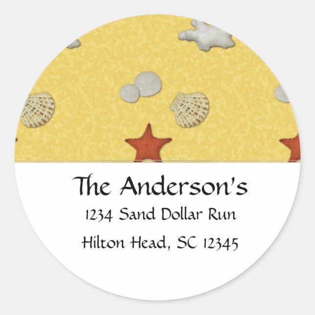 At the Beach Address Labels (Front)
