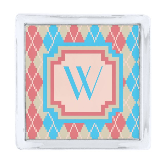 At the Beach Argyle Lapel Pin (Front)