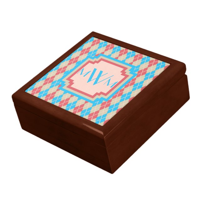 At the Beach Argyle Tile Box (Side)