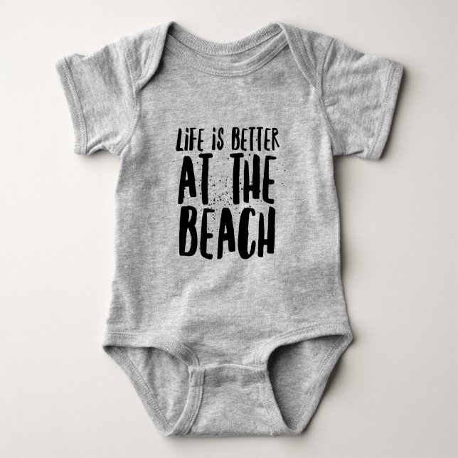 At The Beach Baby Bodysuit (Front)