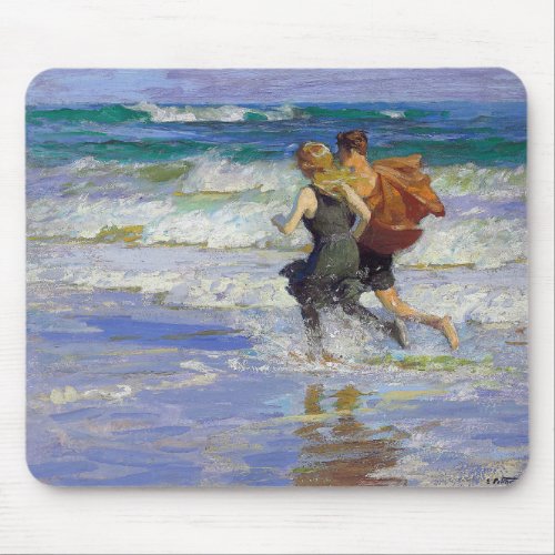 At the Beach by Edward Henry Potthast Mouse Pad
