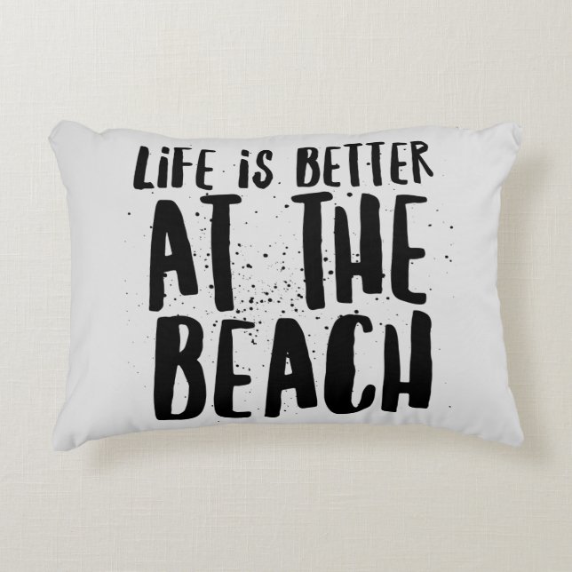 At The Beach Decorative Pillow (Front)