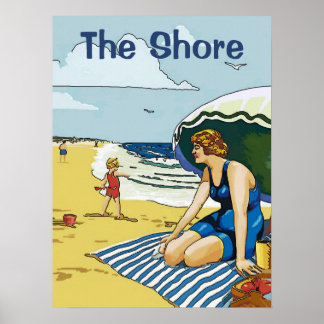 At The Beach, edit text Poster