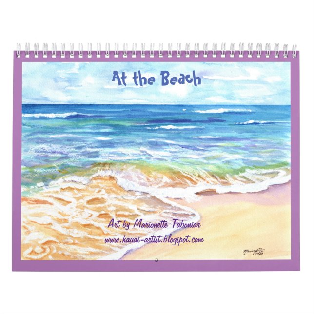 At the Beach Hawaiian Kauai Calendar (Cover)