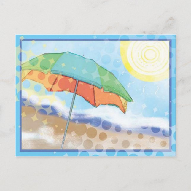 At the beach postcard (Front)