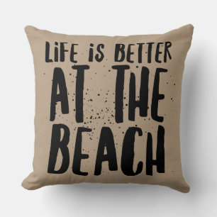 At The Beach Throw Pillow