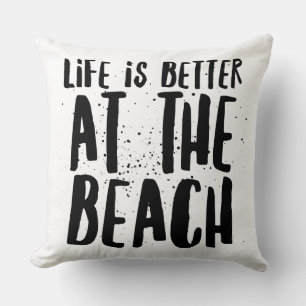 At The Beach Throw Pillow