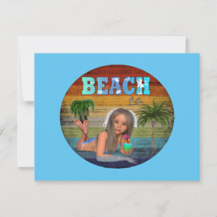 At The Beach Vacation Holiday Card