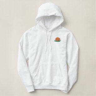 At the Beach - Waterlily Embroidered Hoodie